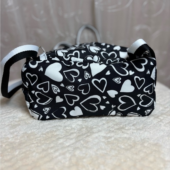 Brighton Endless Love Backpack Black/White Hearts